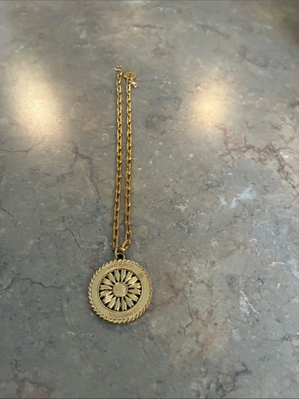 Tory Burch Gold Sunburst Pendant Necklace